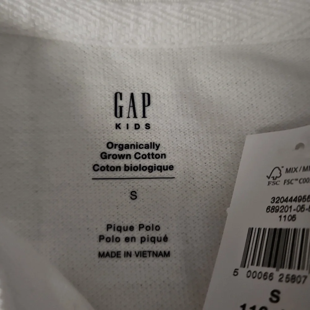 Gap Kids Organic Cotton Long Sleeve Polo Uniform Shirt